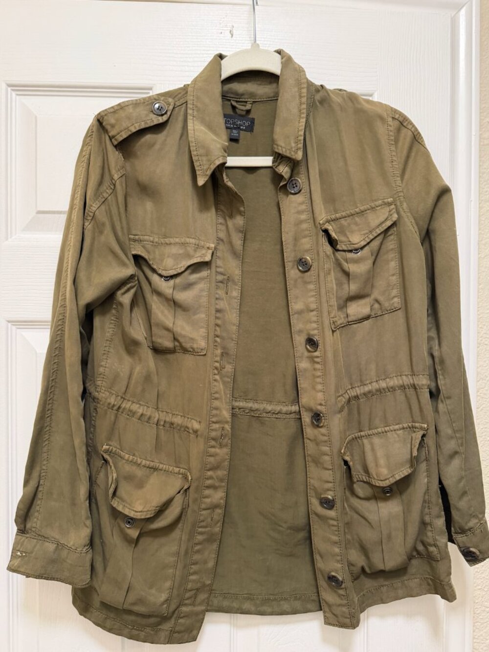 Topshop Olive Green Utility Field Jacket